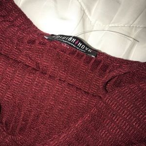 fashion nova red knit dress